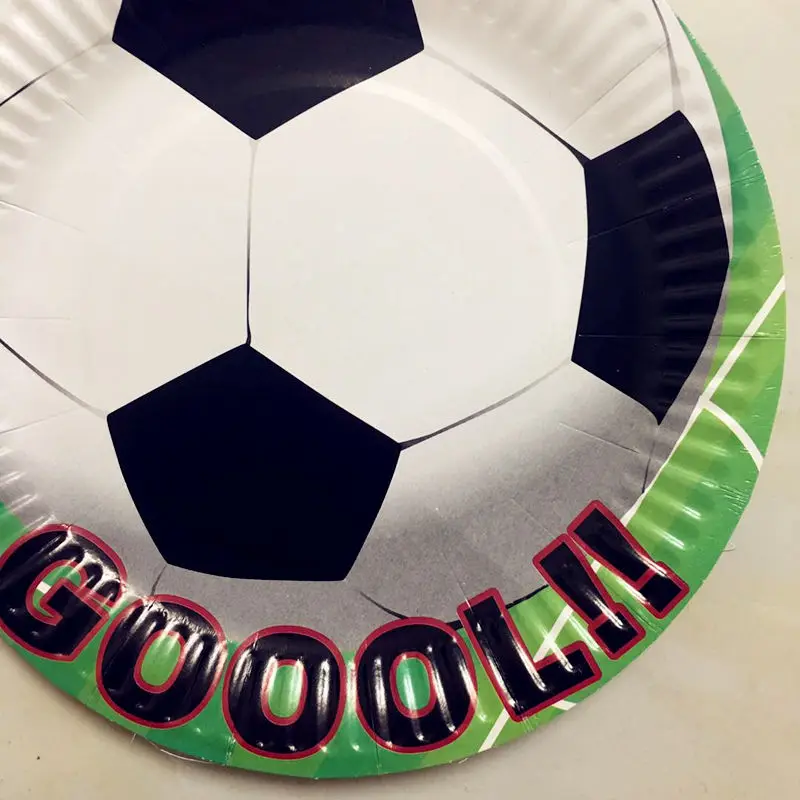 20 шт. 7 дюймовые футбольные тарелки детские праздничные принадлежности для