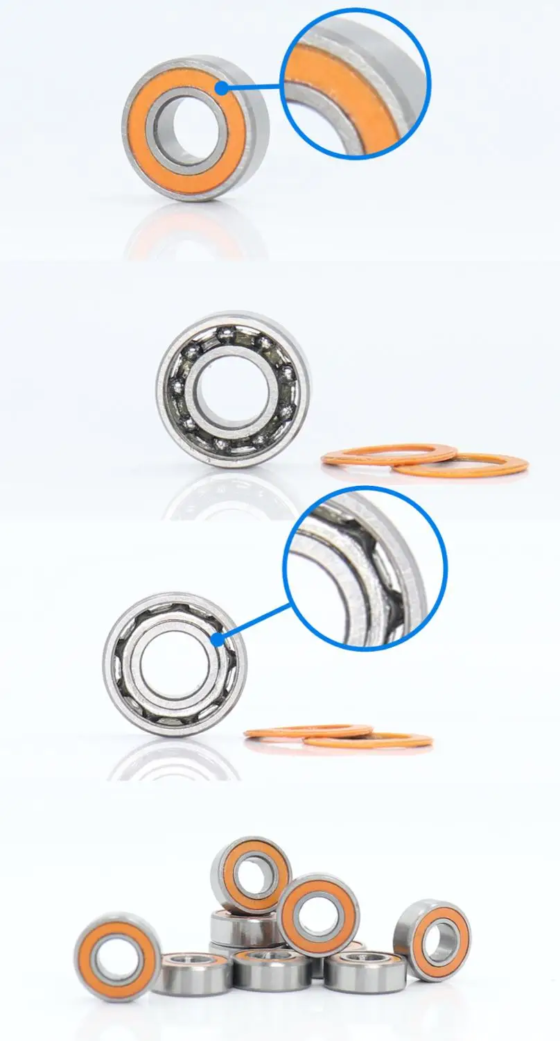 

33 Pcs Traxxas RC Ball Bearing Set For E REVO Brushed 1/16 (#7105) Hobby Electric RC Car Truck Orange Sealed Bearings ABEC-3