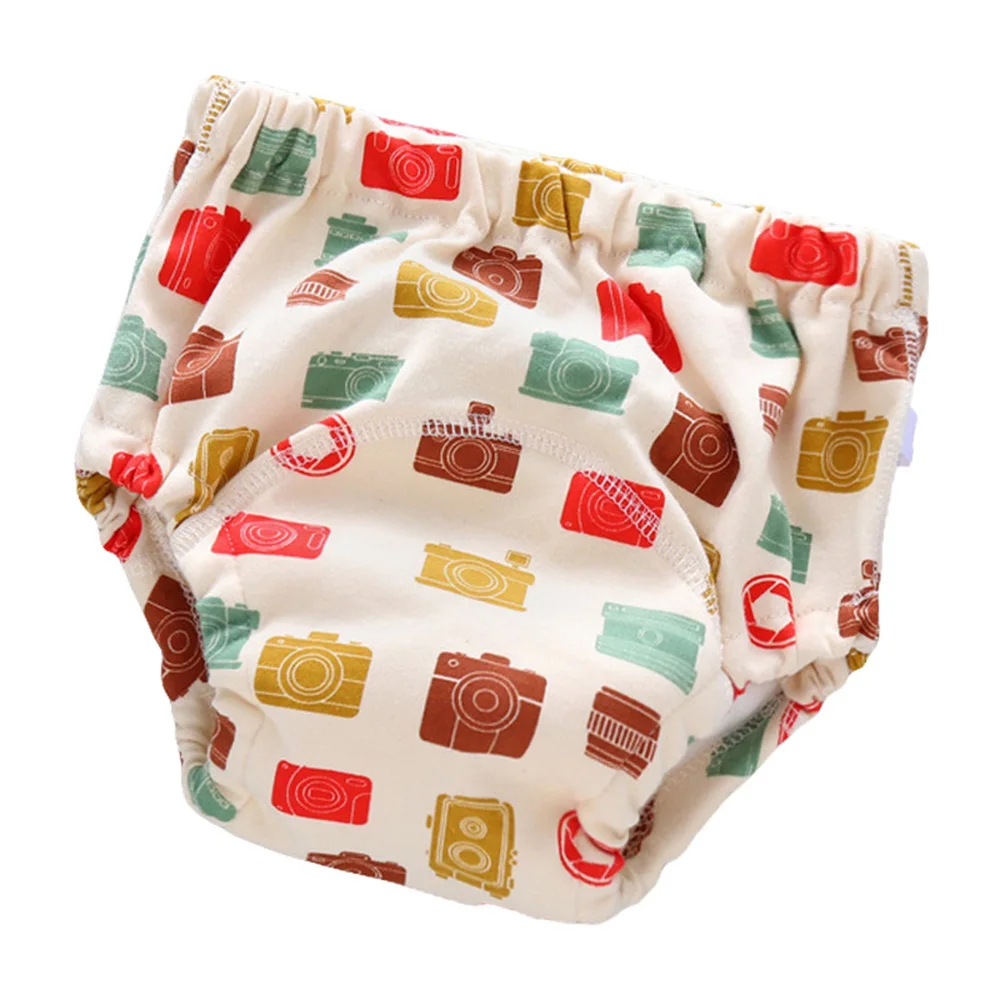 

1Pc reusable soft material cartoon pattern design baby training pants diapers washable