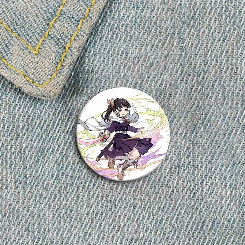 

Anime Demon Slayer: Kimetsu No Yaiba Badges On A Backpack Nezuko Anime Icons Pins Badge Decoration Brooches Metal Badges