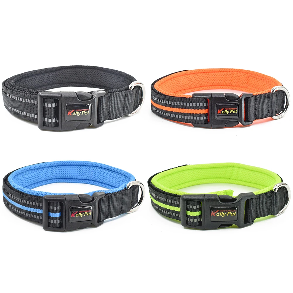 Puppy Dog Cat Collar Products Pet Supplies Anti Dirty Easy To Clean Collars Reflective D-ring For Big Small Dogs | Дом и сад