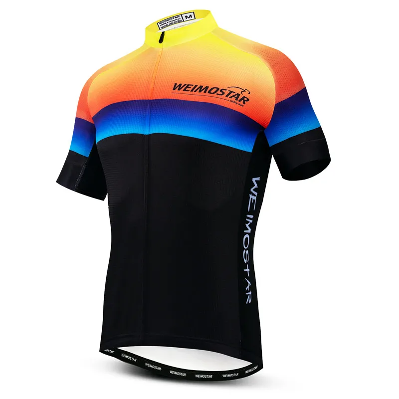 Color 1 Weimostar для мужчин Велоспорт Джерси короткий рукав велосипед рубашка Лето mtb велосипед Джерси Pro команда одежда велосипедная Майо Ciclismo - Цвет: Color 1