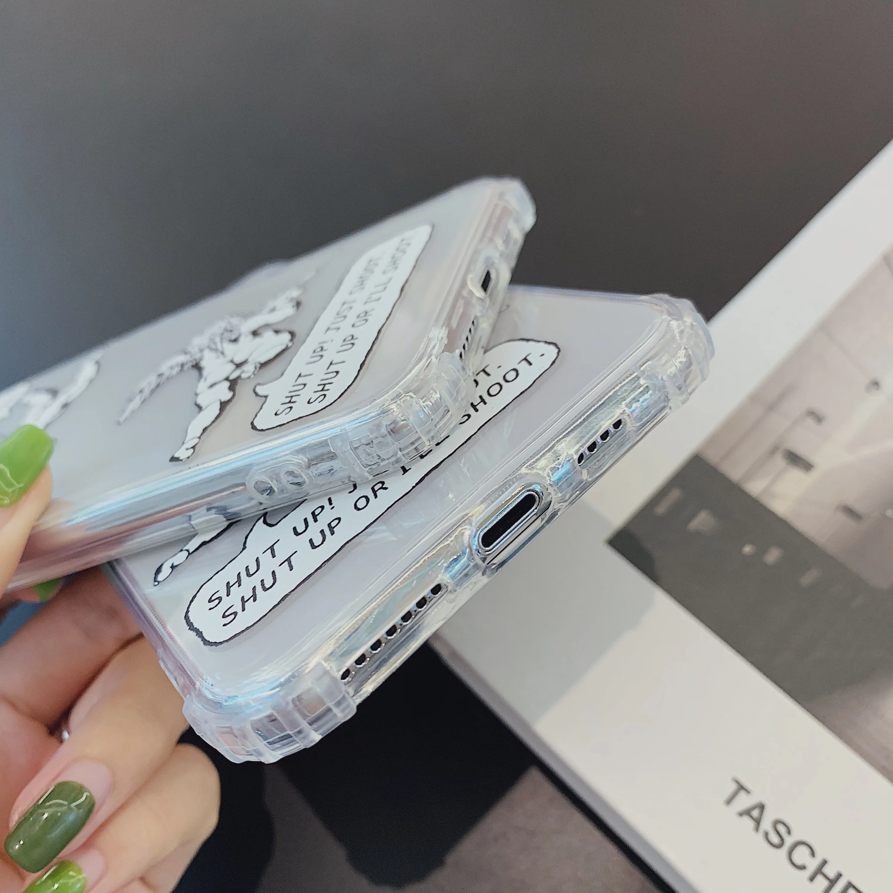 ORYKSZ Прекрасный Ангел противоударный чехол для iPhone X 6 6s 7 8 plus XR XS Max прозрачный