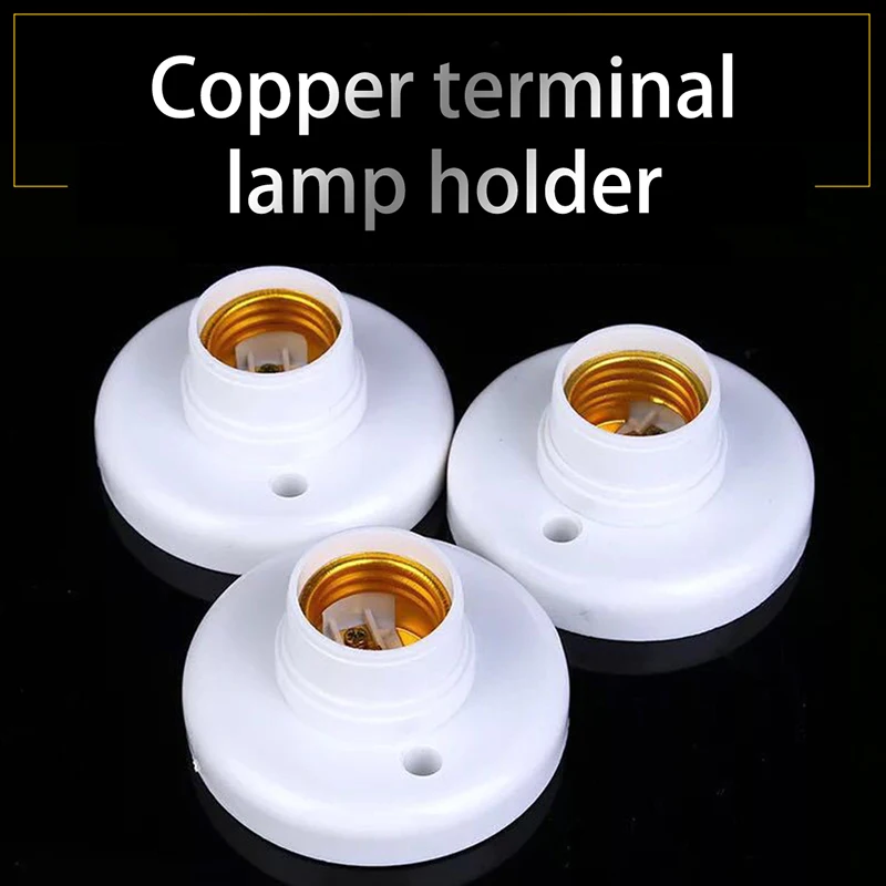

E27 Screw Cap Socket White Ceiling Light Bulb Fixing Stand Light Bulb Holder