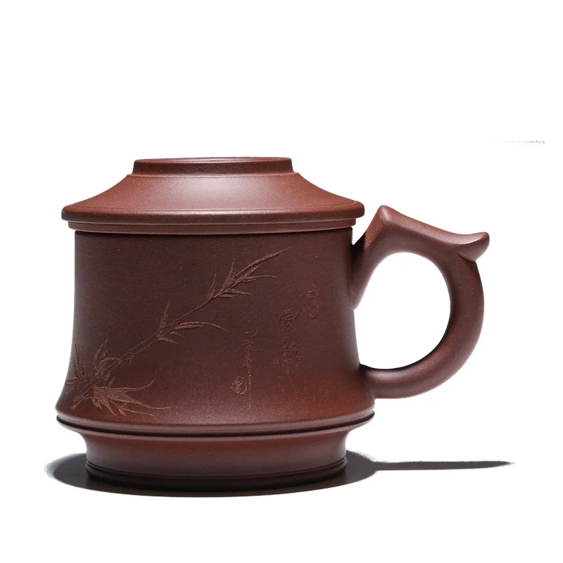 400 мл китайская исинская чайная чашка кружка ручной работы фиолетовая глиняная