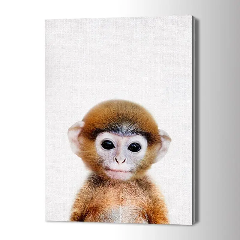 

Baby Monkey Poster Modern Cool Canvas Art Poster and Prints Wall Picture for Living Room Decoration