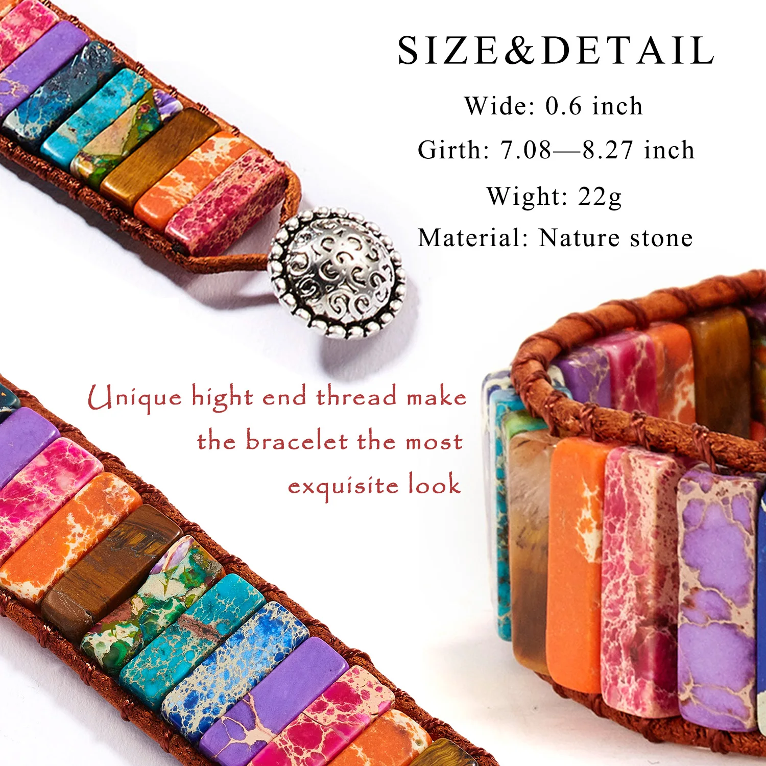 Винтажный браслет в стиле бохо с 7 чакрами модные ювелирные изделия натуральный