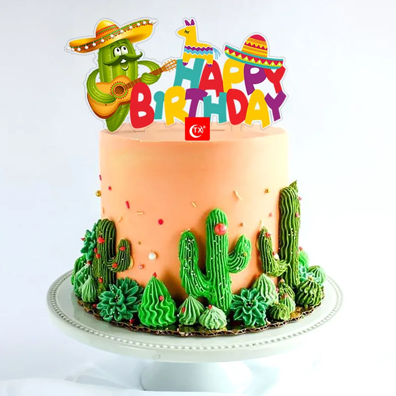 

Акриловый топпер для торта "Милый кактус" MJCakedecor