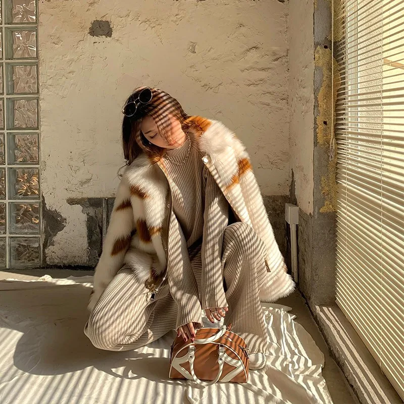 2021 new fashion women's clothing Fur &amp Faux Full Double-faced coats and jackets women | Женская одежда