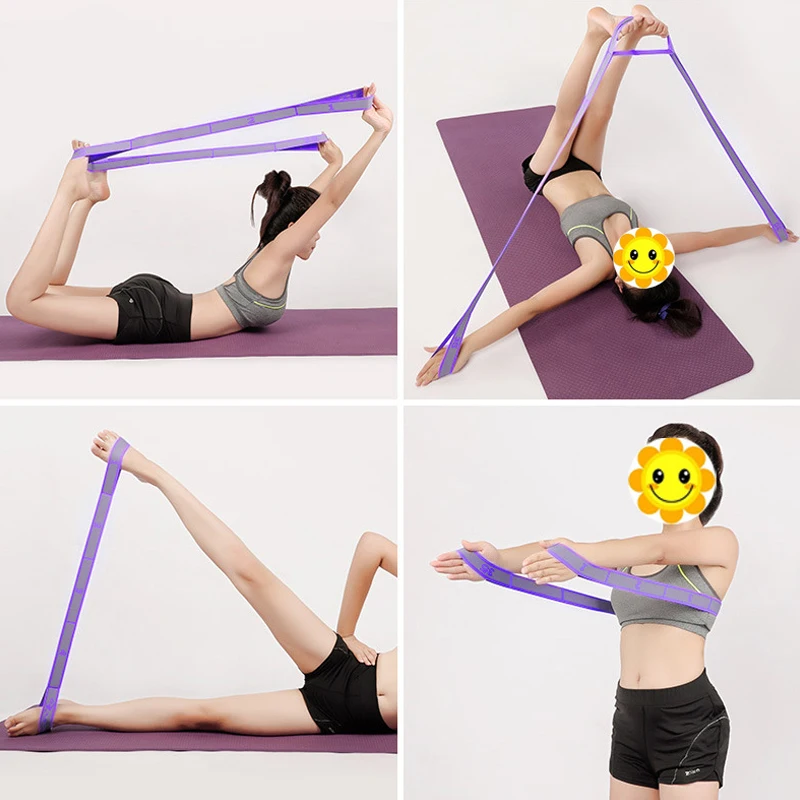 

Yoga Pull Strap Belt Polyester Latex Elastic Latin Dance Stretching Band Loop Yoga Pilates GYM Fitness Exercise Resistance Bands