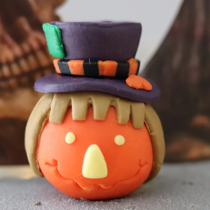 Хэллоуин торт одеваются украшение Мягкая Керамика Тыква Ведьма призрак замок