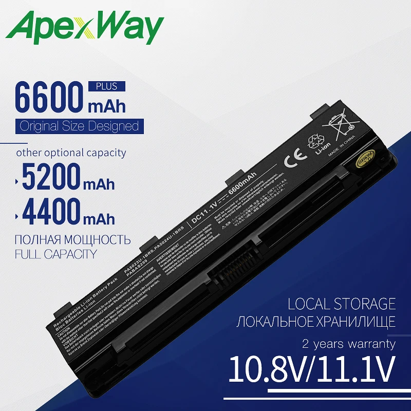 Аккумулятор Apexway для Toshiba Dynabook Qosmio T752 T852 B352 T572 T652 T552 Satellite C50 C800 C800D C805 C850 C855 C855D|battery