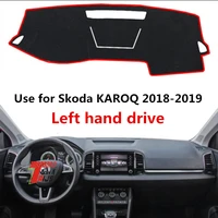 taijs factory classic simple high quality polyester fibre car dashboard cover for skoda karoq 2018 2019 left hand drive