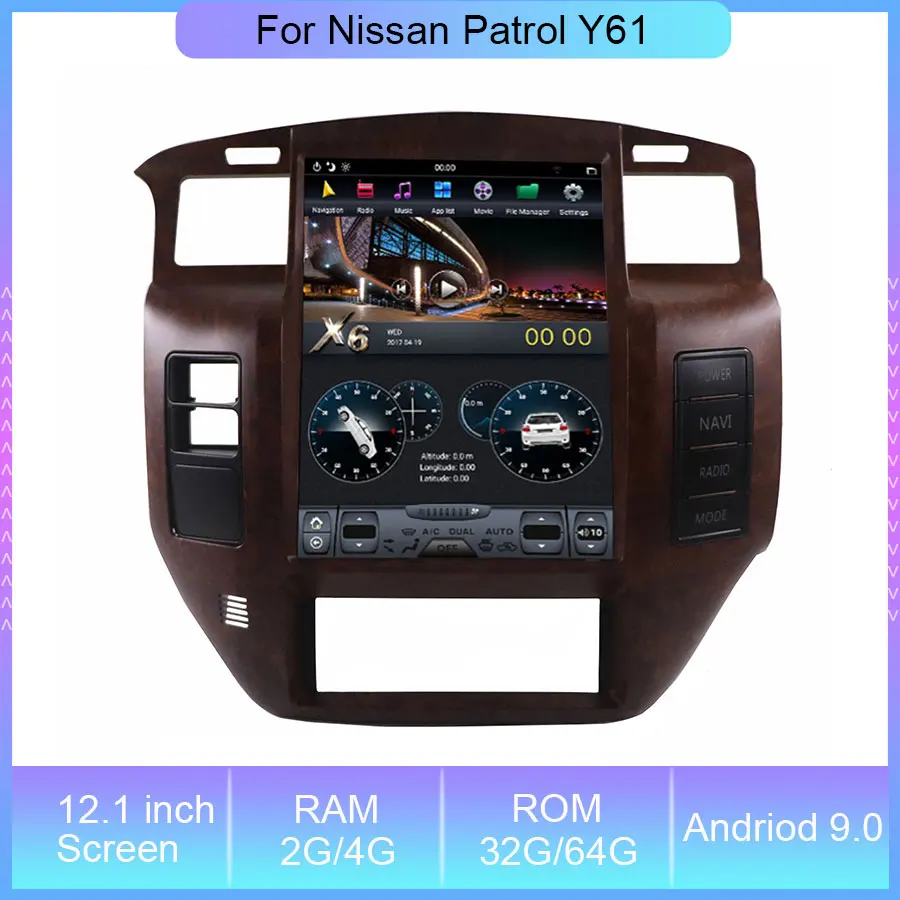 Автомобильный радиоприемник с GPS-навигацией 12 1 дюймов Android 9 0 видеоплеер для Nissan