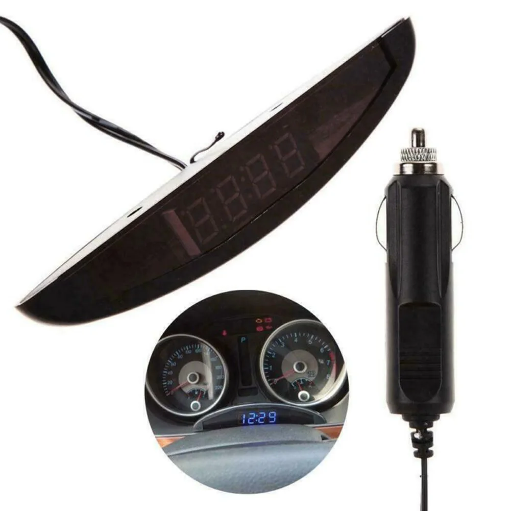 Многофункциональные 12 В светодиодный светящийся Цифровой автомобиль настольные