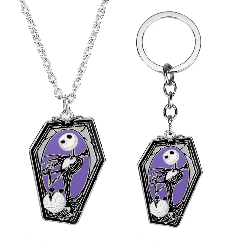Ожерелье из фильма Кошмар перед Рождеством брелок эмалированная маска Джека