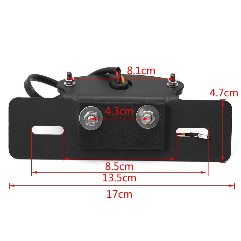 

LED Motorcycle Turn Signal Brake License Plate Integrated Tail Light Smoke Len
