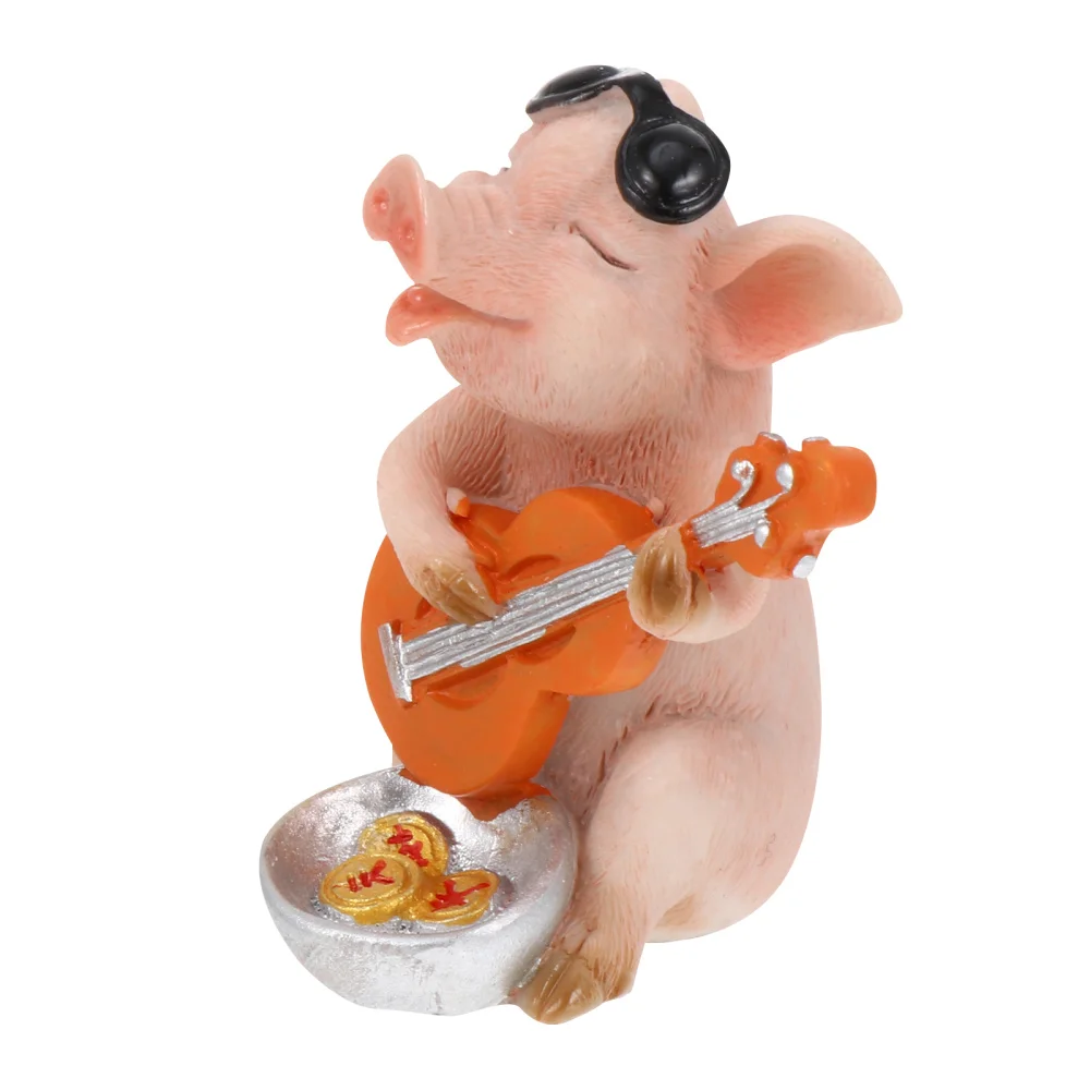 

Resin Piggy Figurine Piggy Model Piggy Statue Desktop Adornment Home Decor