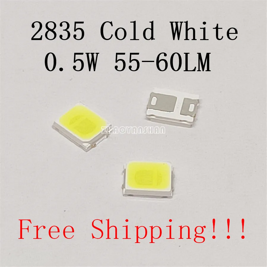 200 шт. X 2835 холодный белый 15000K-18000K 3 0-3 2 V 0 5 W 55-60LM SMD СВЕТОДИОДНЫЙ | Лампы и освещение