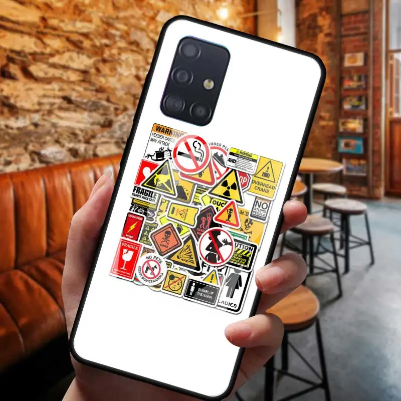 

Tempered Glass Phone Case for Samsung Galaxy A91 A71 A51 A41A31 A21s M51 M31 M21 Cover Back Coque Ins Stamp Label Barcode Shell
