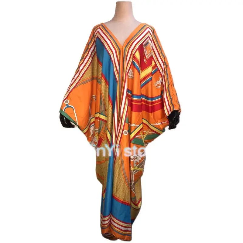 2021 Дашики Платье с принтом Длинные платья для женщин элегантные мусульманские