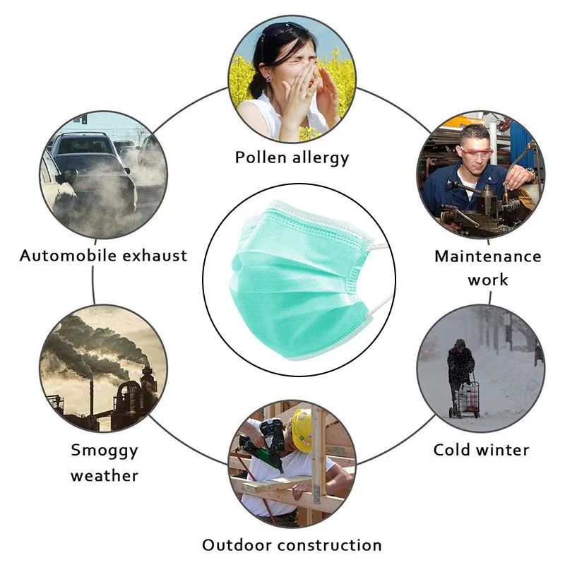1 шт. одноразовая маска для рта детей 3 слоя нетканого пылесборника чехол Ушная