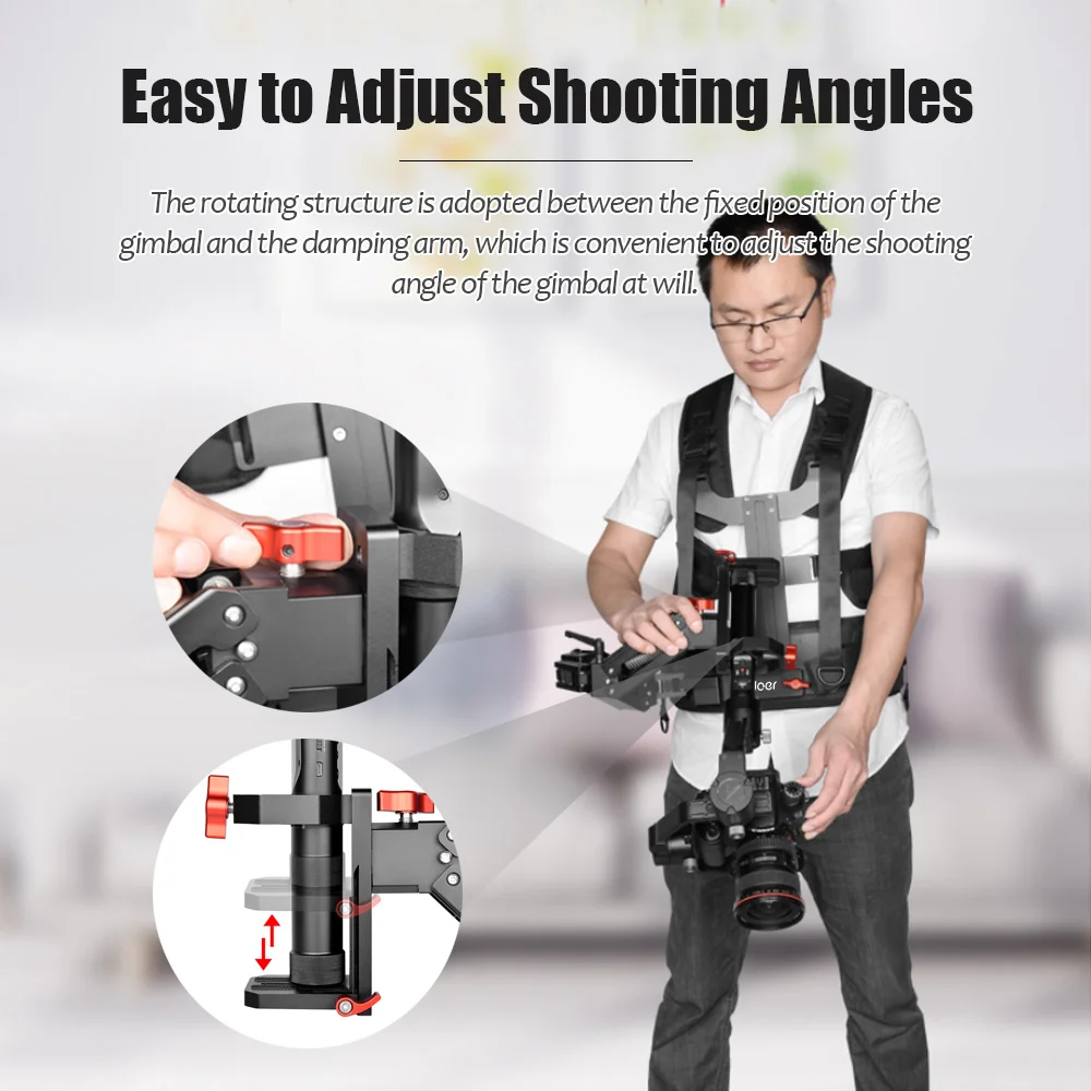 Монопод из алюминиевого сплава для видеосъемки с жилетом фотосъемки совместимый