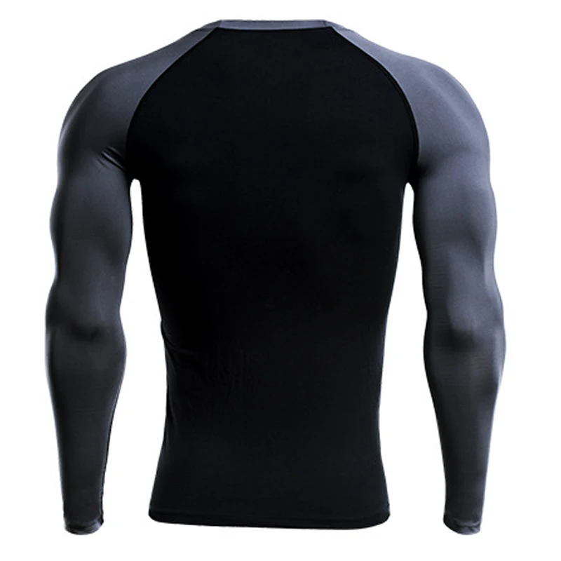 2020 быстросохнущая футболка с длинным рукавом для бега Мужская эластичная