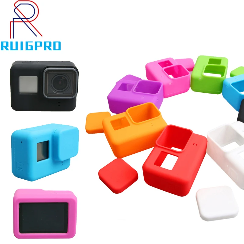 Аксессуары для Go Pro, чехол для экшн-камеры, защитный силиконовый чехол+ Крышка для объектива GoPro Hero 6 7 Black Hero 5, крепление для камеры