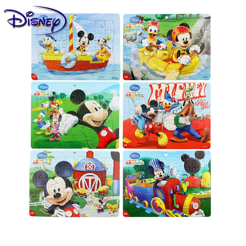 Disney развивающие игрушки головоломки с Винни пухом для м/ф Пуха и Микки Маус