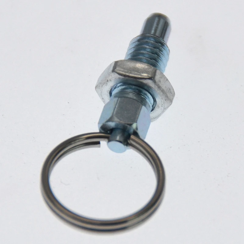 2PCS Stainless Steel Spring Indexing Plunger with Pull Ring M6 Flat | Car Towel