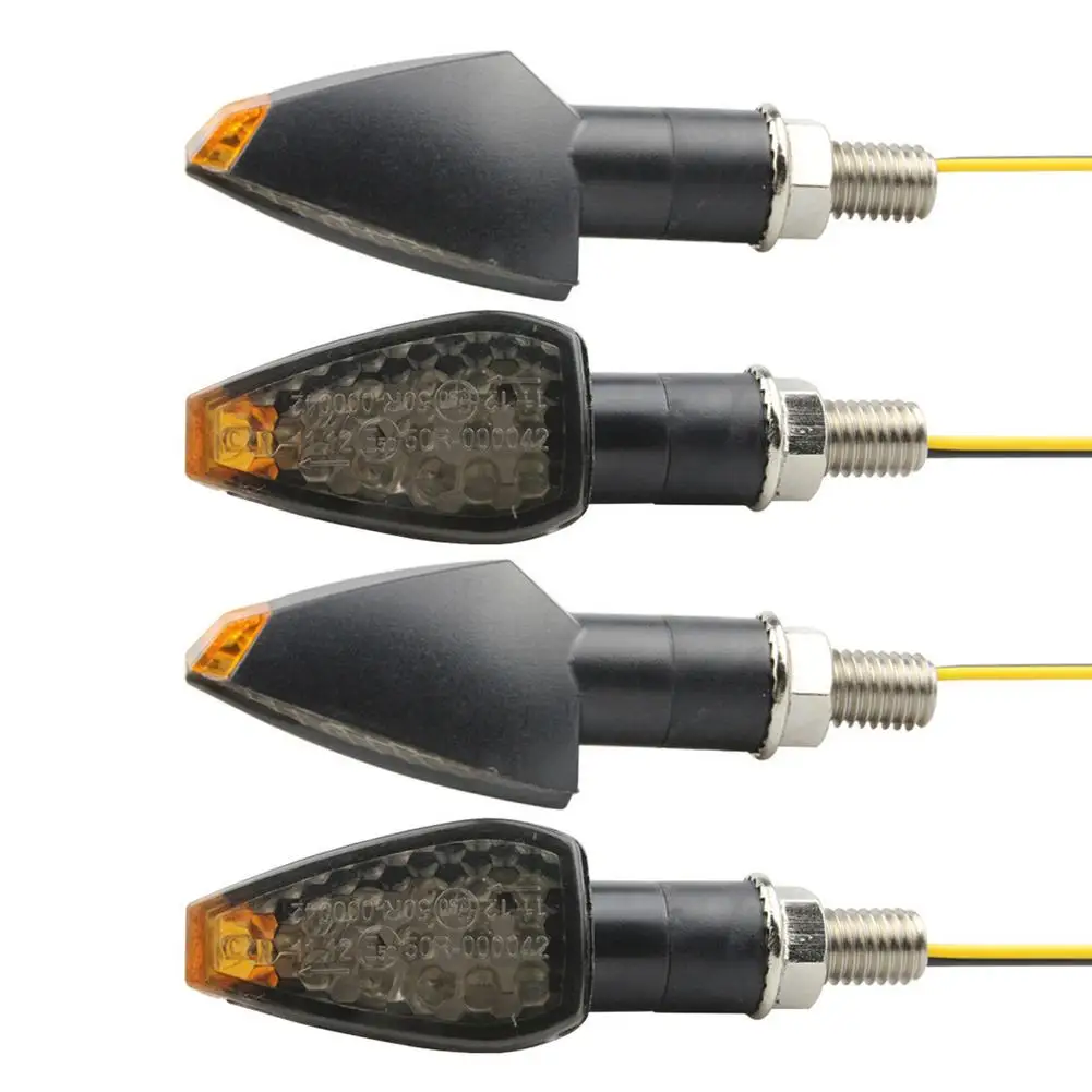 

Turn Signal Light Amber Yellow LED Light Bulbs Y-Shape Motorcycle Indicators Flowing Turn Signal Lights 12V Compatible For Mo