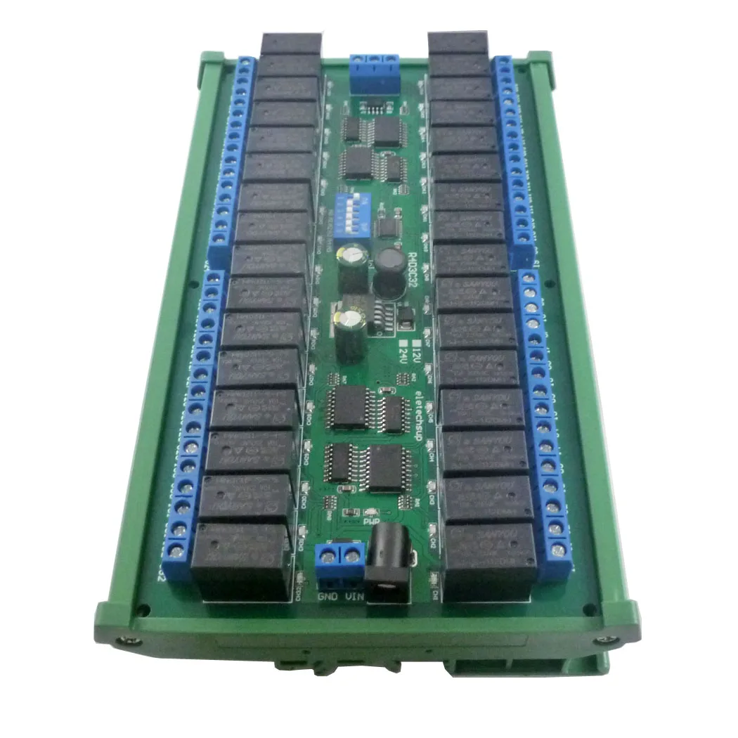 Релейный модуль Modbus RTU RS485 12 В 24 постоянного тока 32 канала Модуль UART с