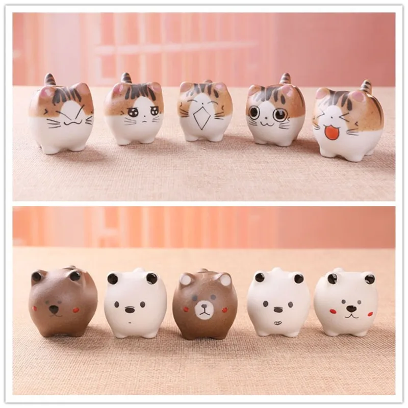 

Succulent Cartoon Pot Cute Cat Succulent Pot Creative Ceramic Pastoral Animal Party Cute Flower Pot Garden Indoor Seedling Pot