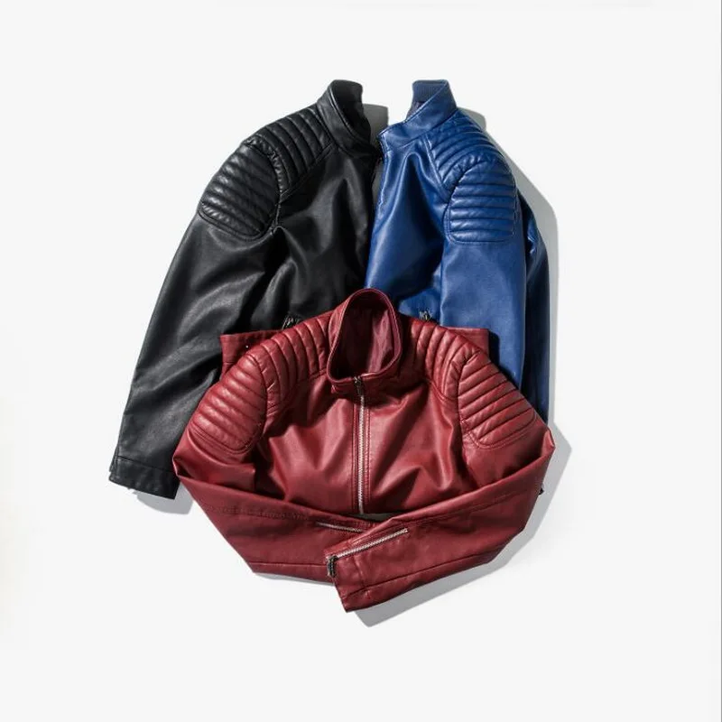 Кожаная куртка мужская Байкерская кожаная мужское меховое пальто мотоциклетная