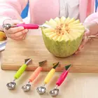 2 в 1, Фруктовый нож для резьбы по ложка-шарик, для фруктов, арбуза, дыни, инструмент-ложка