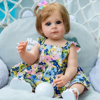 55cm reborn doll full body silicone princess baby girl maggi hand detailed paiting rooted hair lifelike reborn dolls