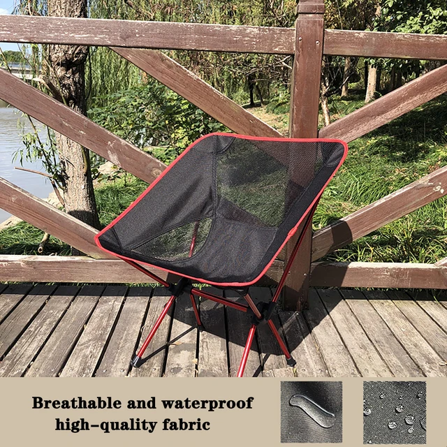 Detachable Portable Folding Moon Chair Outdoor Camping Chairs Beach Fishing Chair Ultralight Travel Hiking Picnic Seat Tools 2