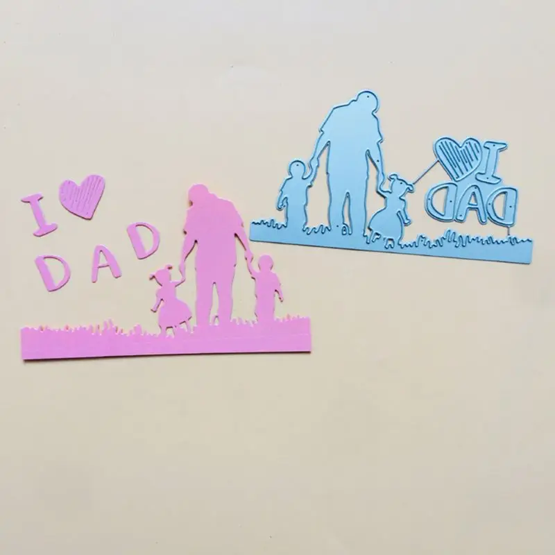 2021 Новинка Футболка с надписью I Love Dad набор вырубных штампов &quotТрафаретный