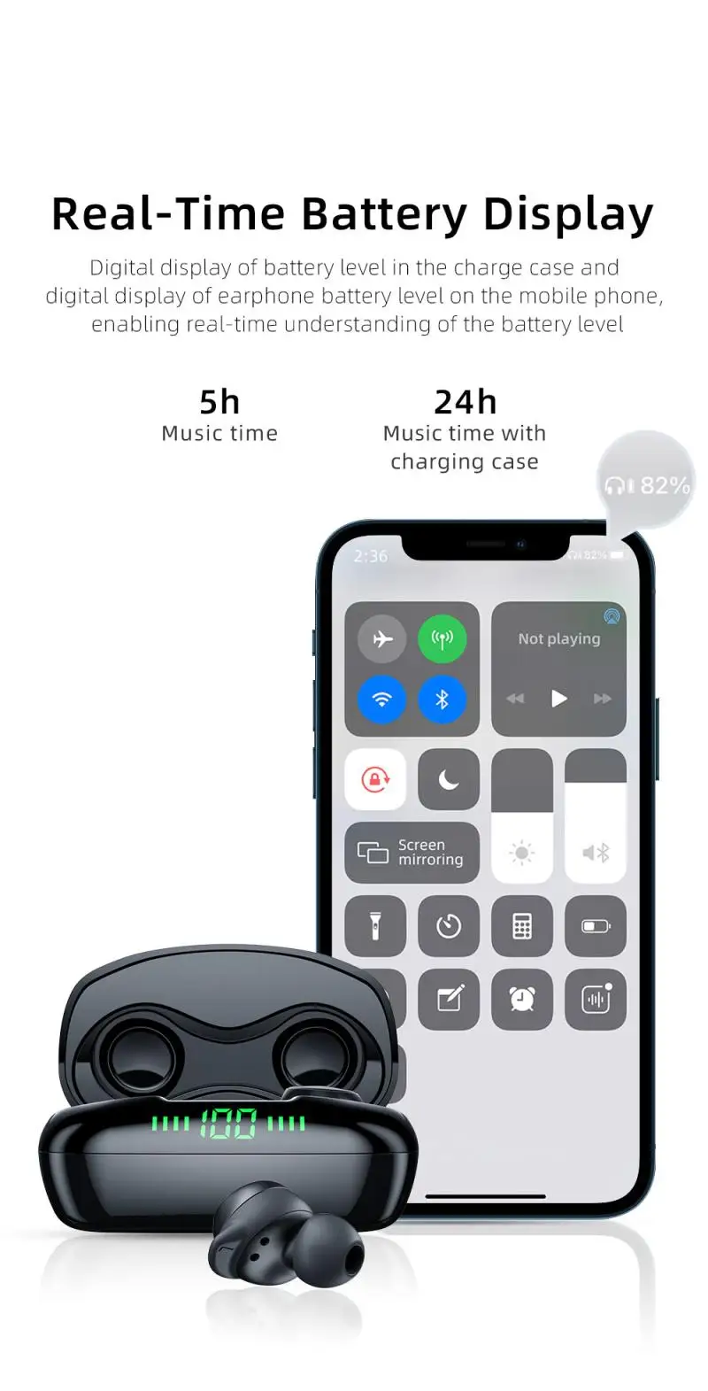 Essager гарнитура T22 наушники вкладыши TWS True Беспроводной громкой связи Bluetooth с