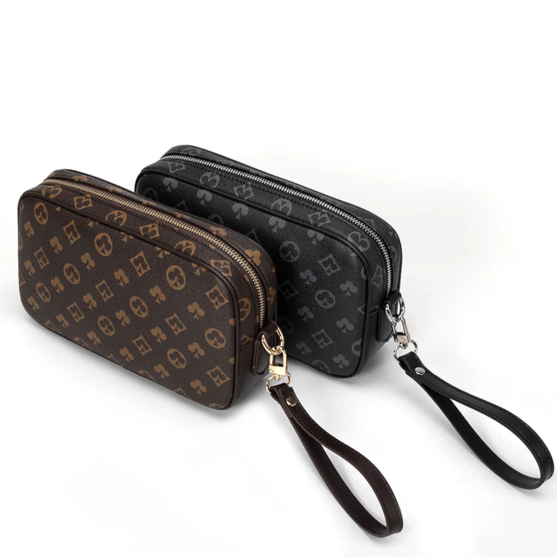 

Wallet women Clutch bag men and women handbag wild printed mobile phone coin purse personality business men's hand bag