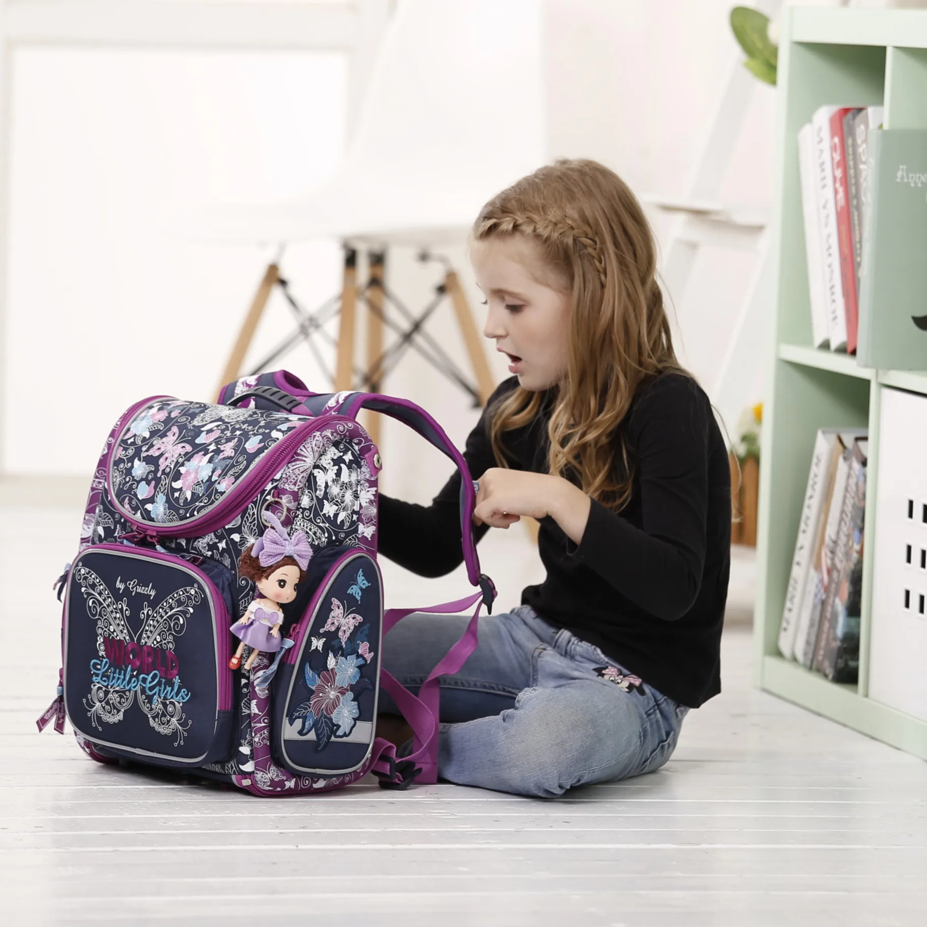 Russia Style Girls School Bags Children Backpacks Boys Primary School Bookbag Kids Satchel Fold Orthopedic Backpack Mochila