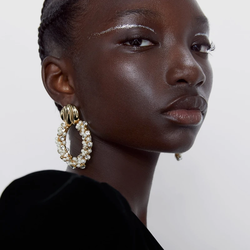 Junlead модный дизайн ZA геометрические круглые массивные серьги-капли винтажные