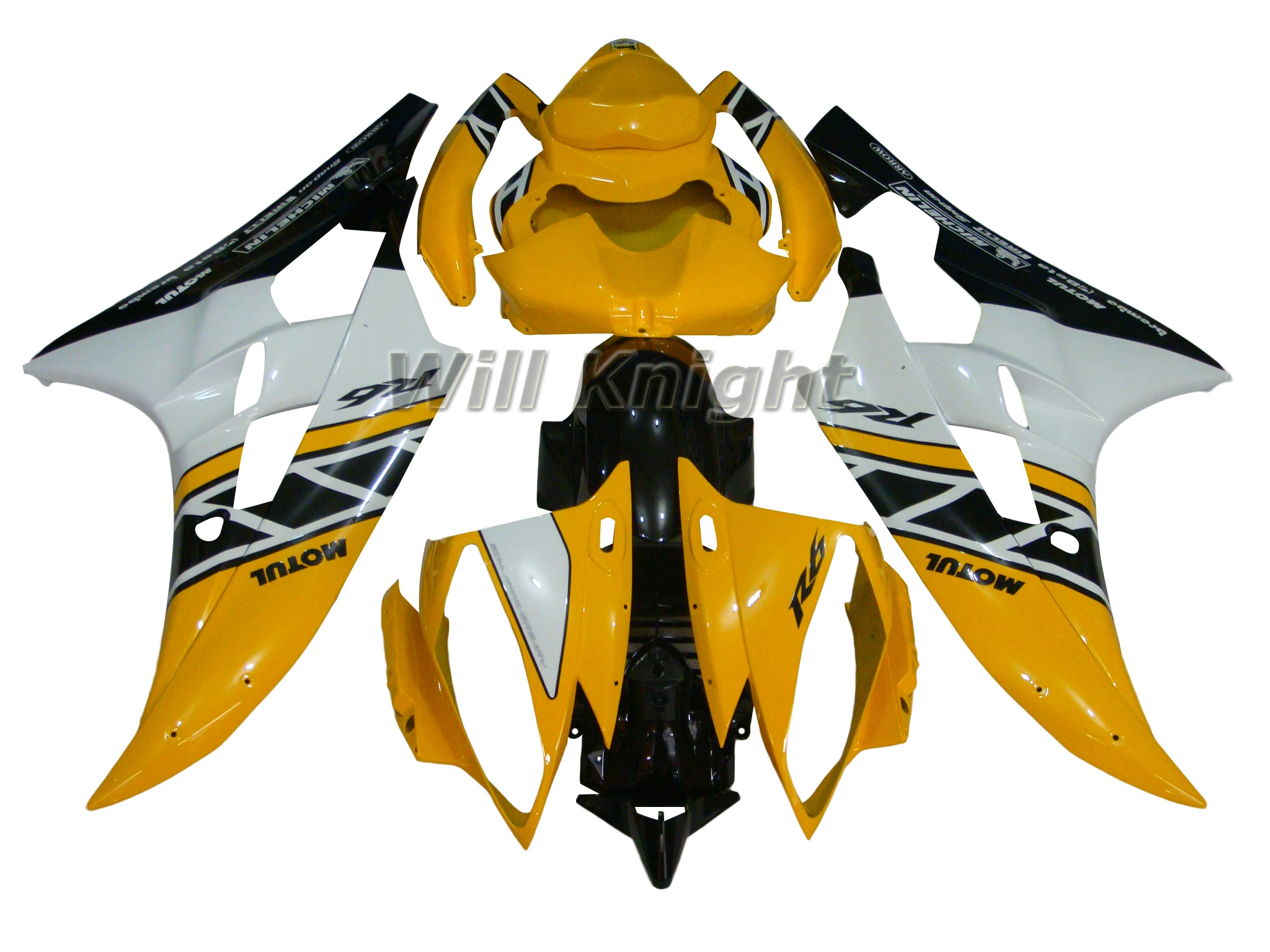 

Для Yahama YZF600 YZF R6 2006 2007 корпус инжектора обтекатель наборы цвет: желтый, белый черный