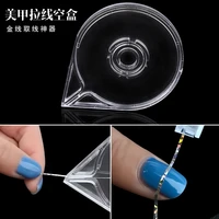 1 pc detachable nail art striping tape clear holder 3d decoration stickers roller empty case picker boxes manicure tools kit