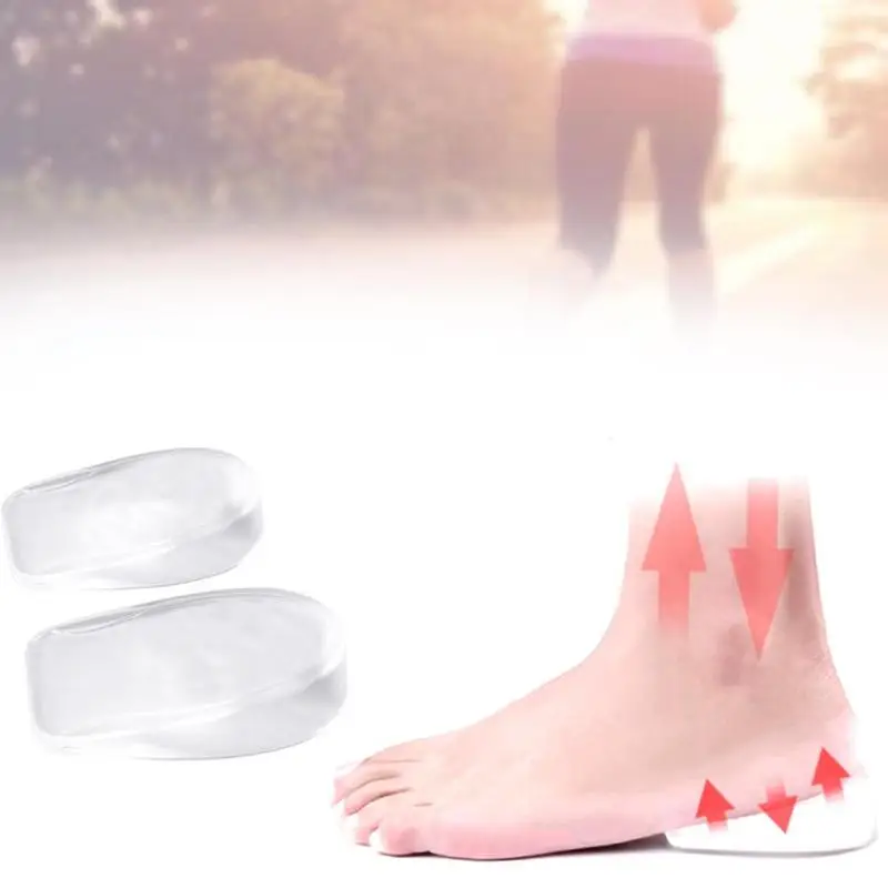 

Inner Heightening Insole Gel Heightening Insole Transparent and Section Heel Shock Invisible Absorption Pad Half Thick Men U9Q1