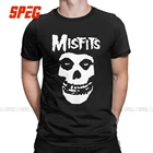 Мужская футболка с круглым вырезом Misfits Skulls, хлопковая футболка с коротким рукавом, топы 4XL 5XL