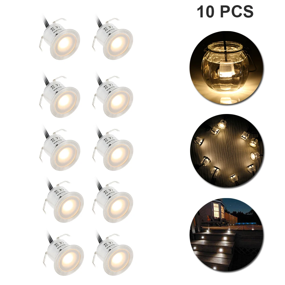 10 шт. водонепроницаемые светодиодные лампы для лестницы 12 В IP67|Светодиодные