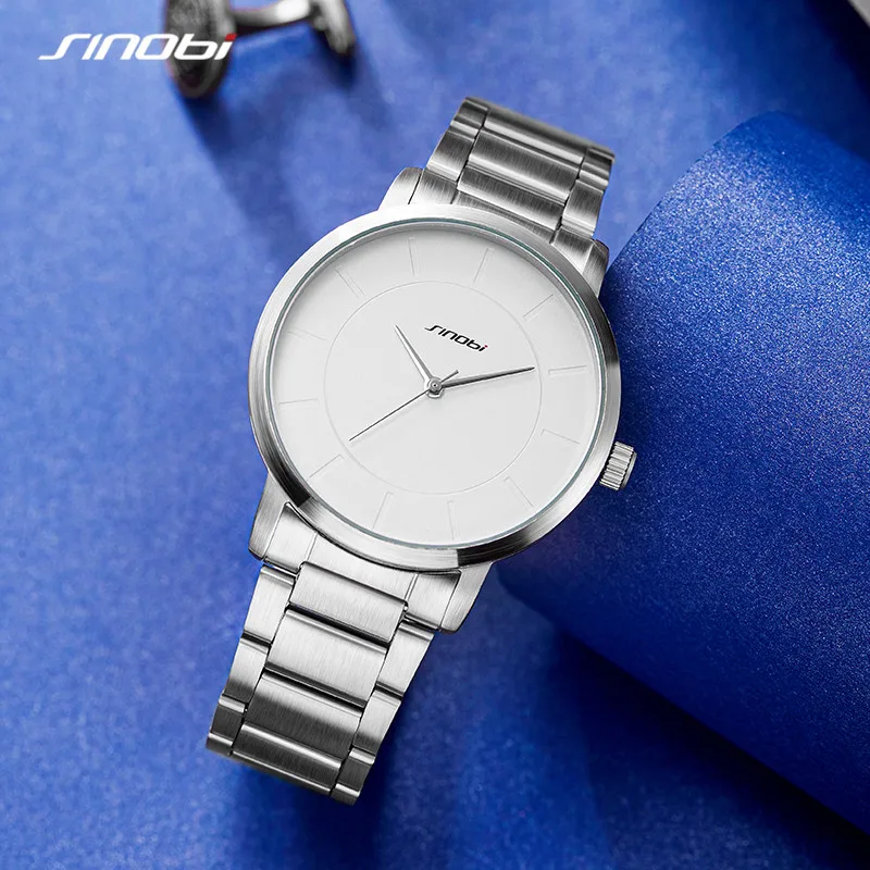 Sinobi любовник часы Серебряный регулируемый браслет простой дизайн японский