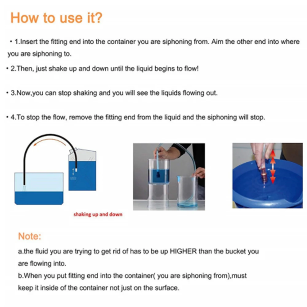 

Auto Self-Priming Pumping Pump Automobile Tubing Easy To Clean Portable Car Tubing Car Refueling Straw
